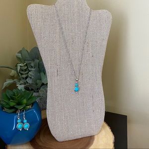 925 Silver: Necklace and Earrings Set